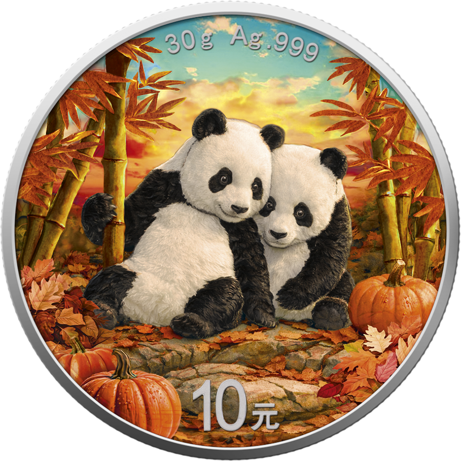 2026 China Panda Four Seasons - Autumn Edition 30g Silver Coin