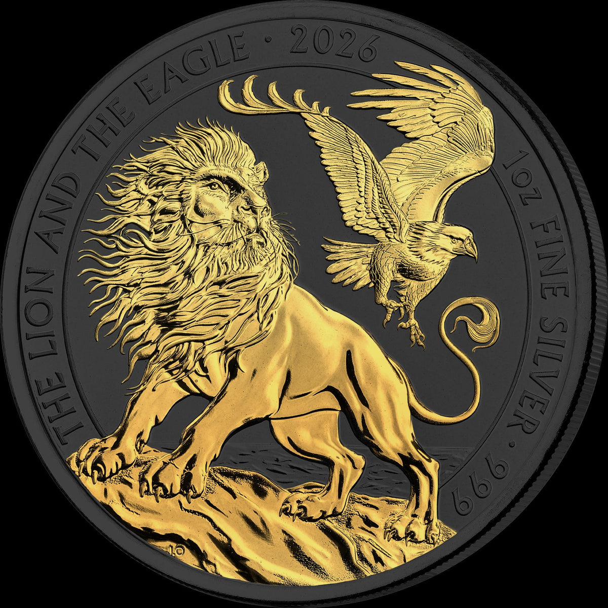 2026 Great Britain Lion & Eagle Golden Enigma Edition 1 oz Silver Coin