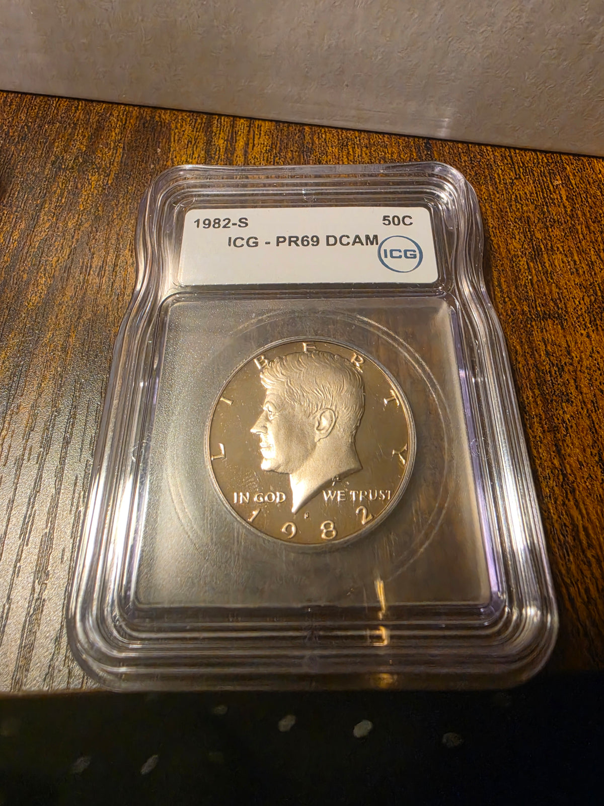 1982-S 50c ICG-PR69DCAM Kennedy Half Dollar Slab
