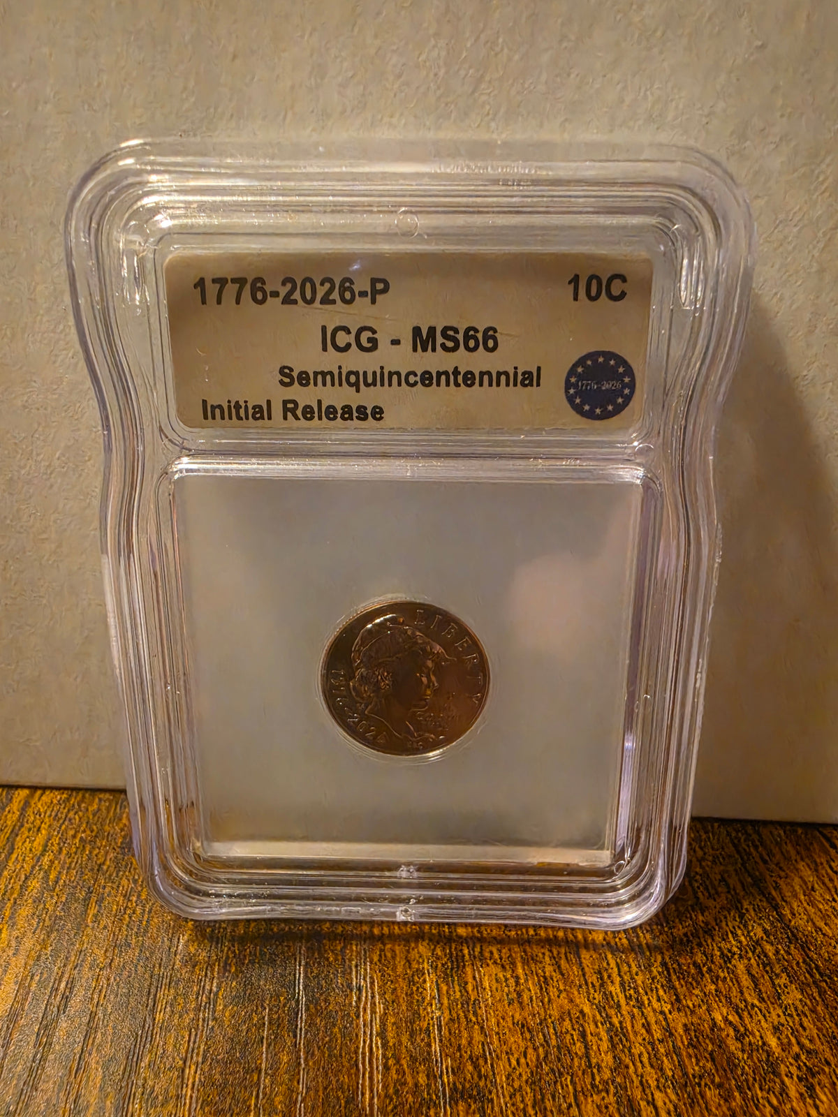 1776-2026-P ICG MS66 10c Semiquincentennial Initial Release