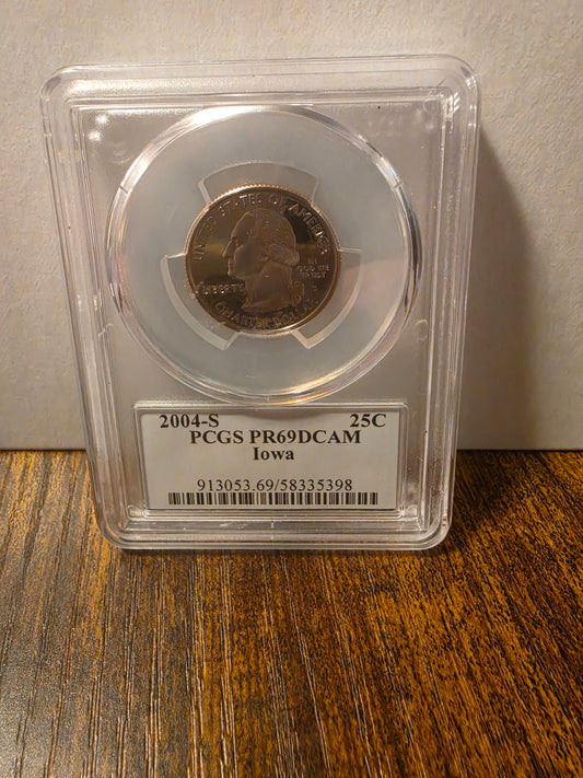 2004-S 25C Iowa, PR69DCAM PCGS