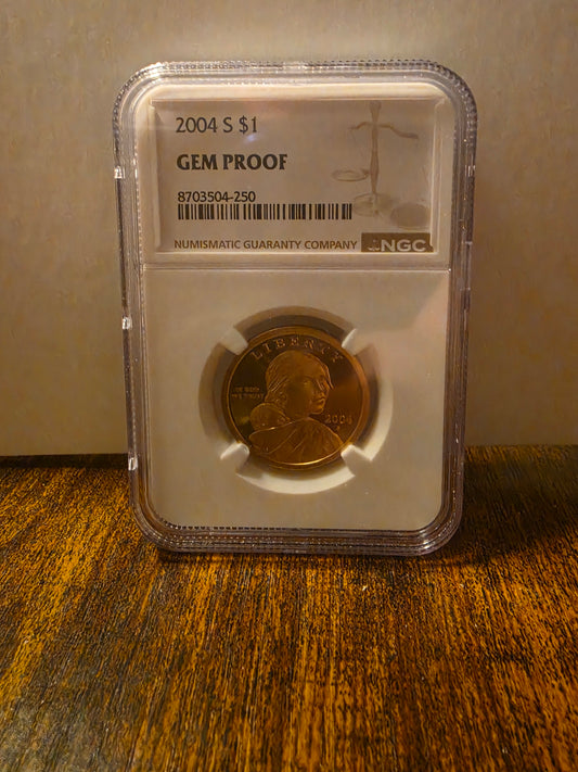 2004 S $1 GEM PRoof Sacagawea NGC