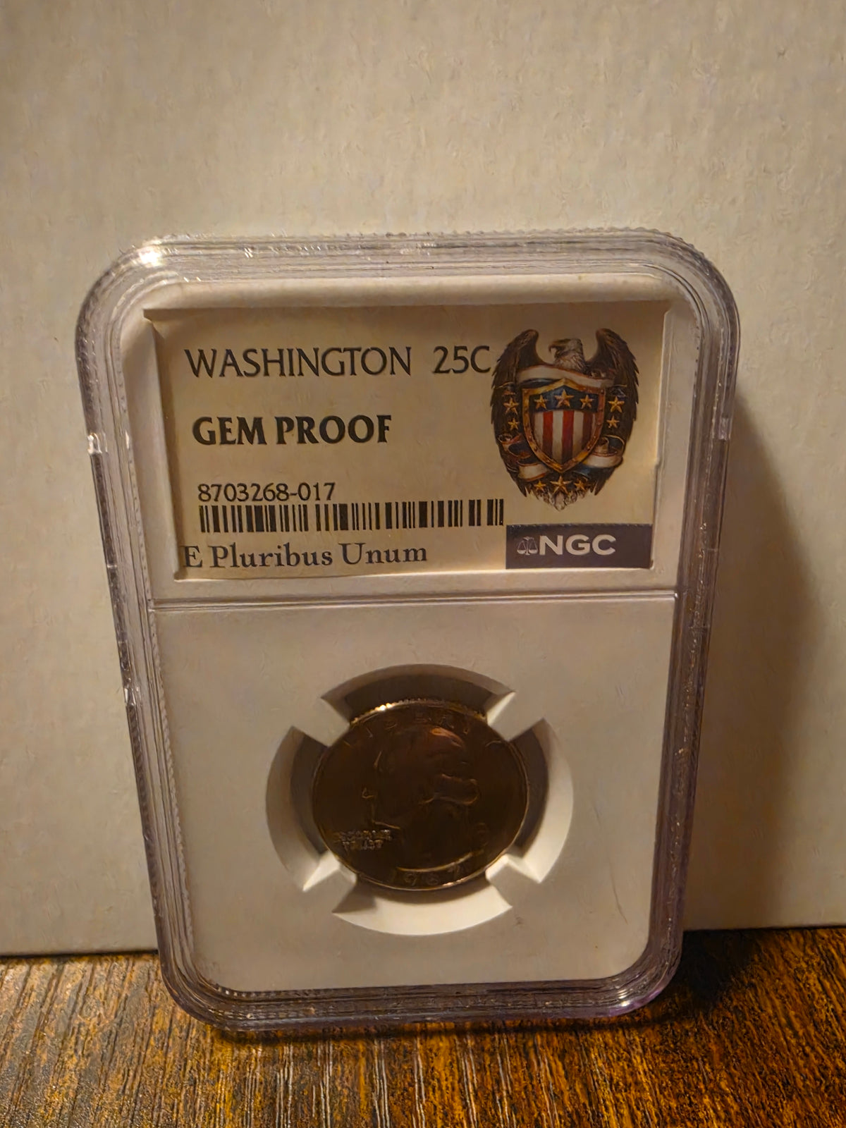 1967 Washington 25c Gem Proof  E. Pluribus Unum NGC