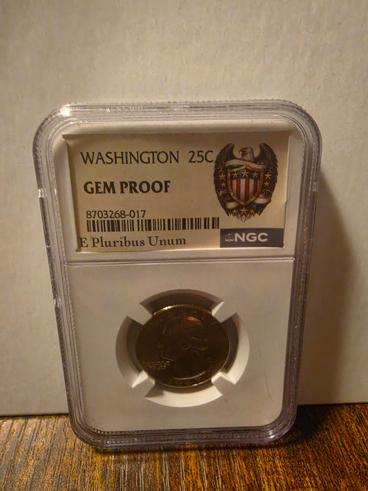 1967 Washington 25c Gem Proof  E. Pluribus Unum NGC