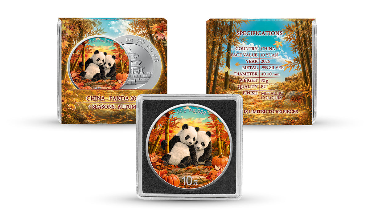 2026 China Panda Four Seasons - Autumn Edition 30g Silver Coin