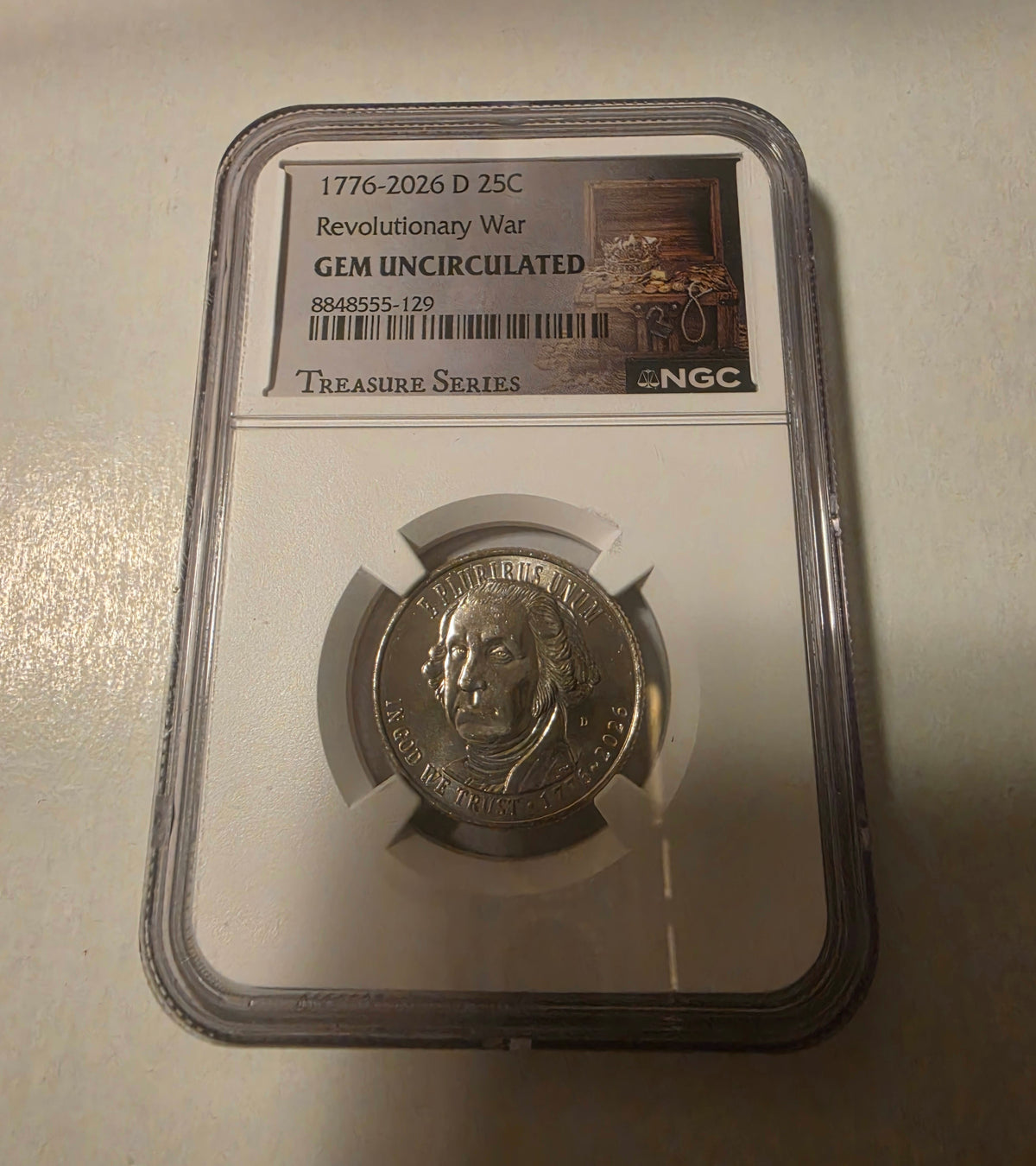 1776-2026-D Revolutionary War Quarter 25 Cents Coin NGC GEM UNC Treasure Series