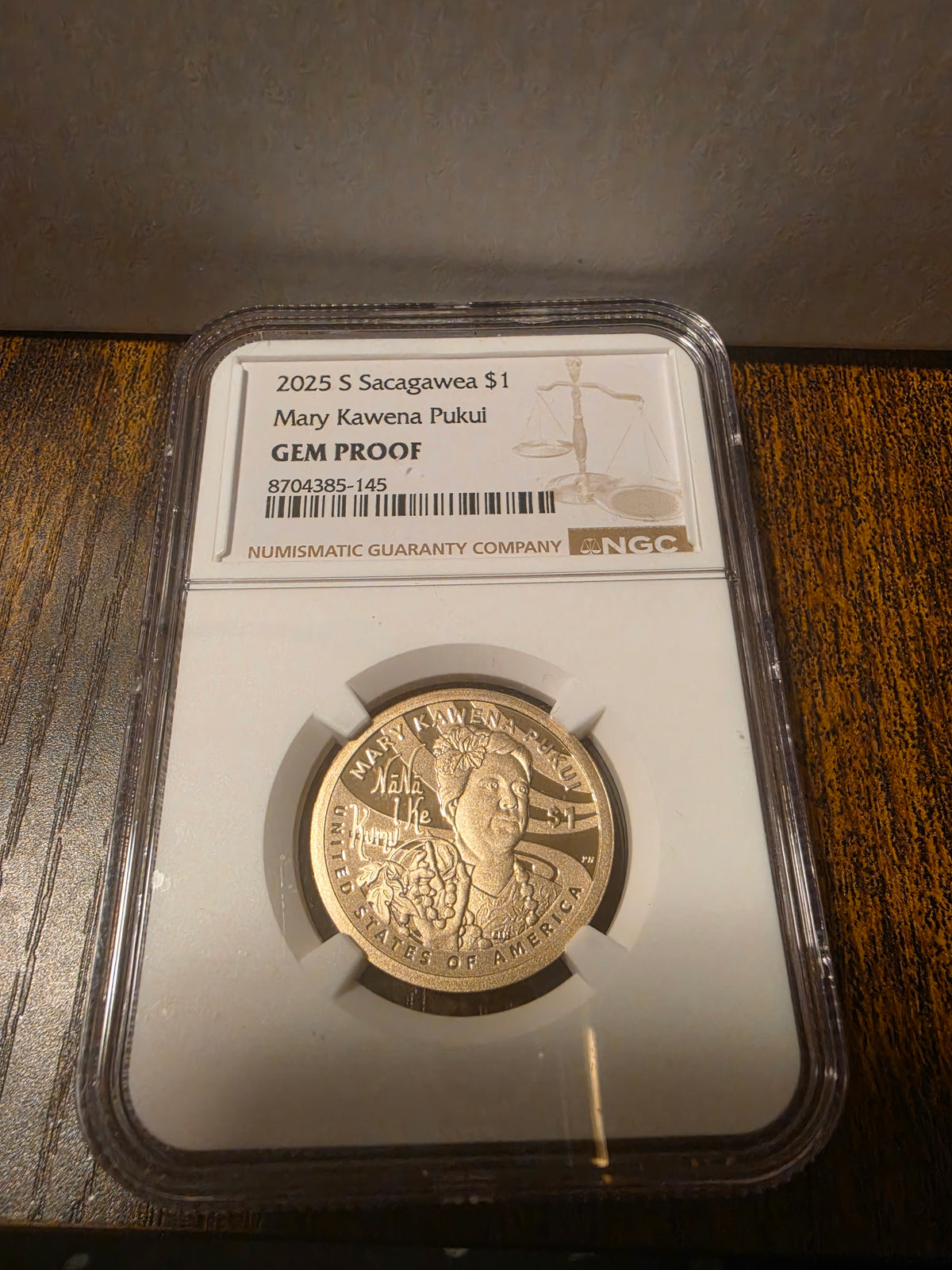 2025-S Sacagawea $1 Mary Kawena Pukul Gem Proof NGC