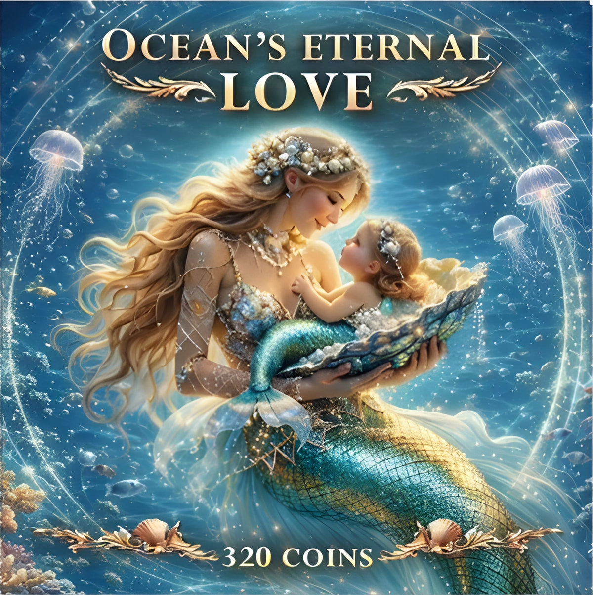 Ocean's Eternal Love Mermaid 1oz .999 Copper Coin