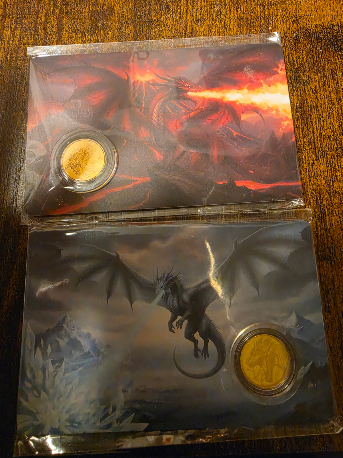 BUNDLE 320 Coins Fire & Ice Dragons 1/1000 oz Gold Coins Encapsulated  Card W/coa