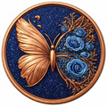 METALMORPHOSIS 1 oz .999 Copper Butterfly Art Coin