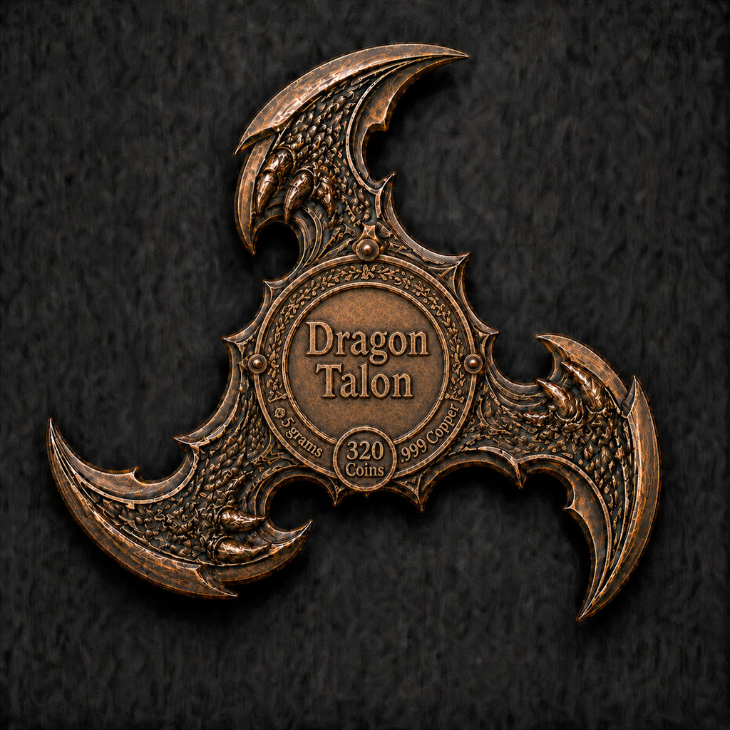 Dragon Talon 5g .999 Copper Collectible Piece