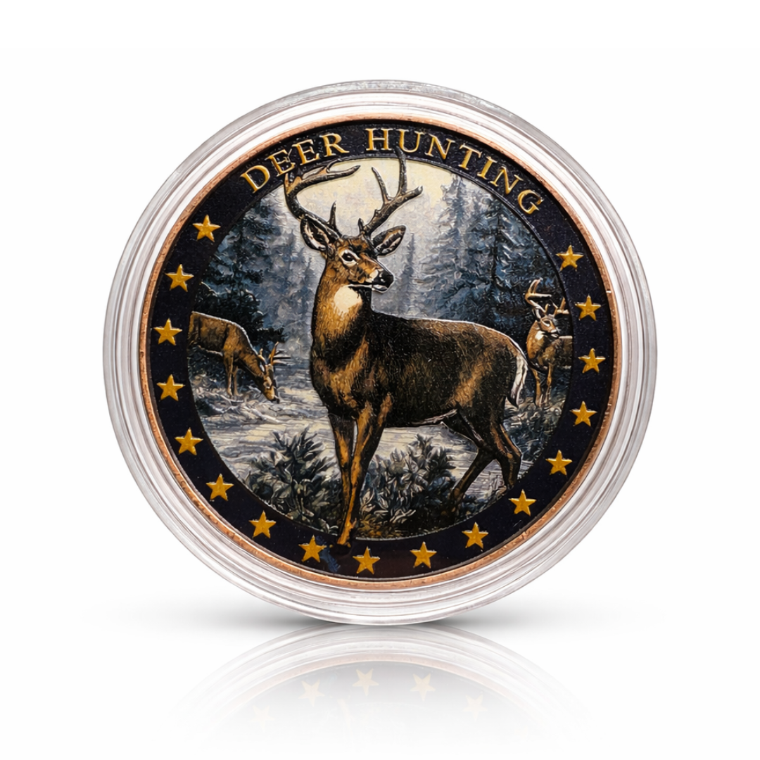 1 oz Deer Hunting .999 Copper Round