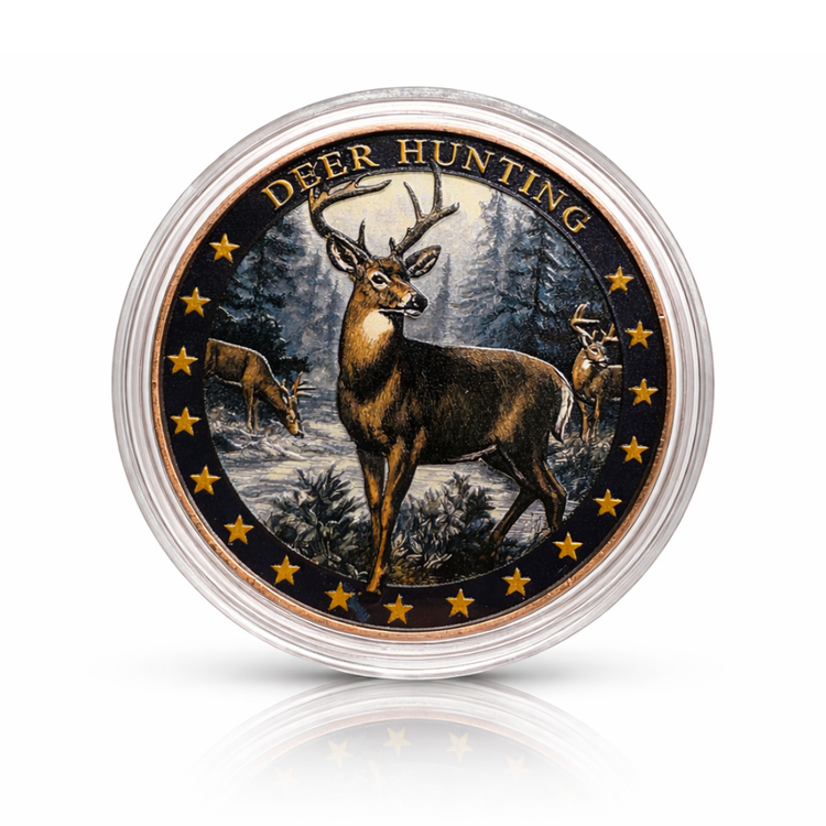 1 oz Deer Hunting .999 Copper Round