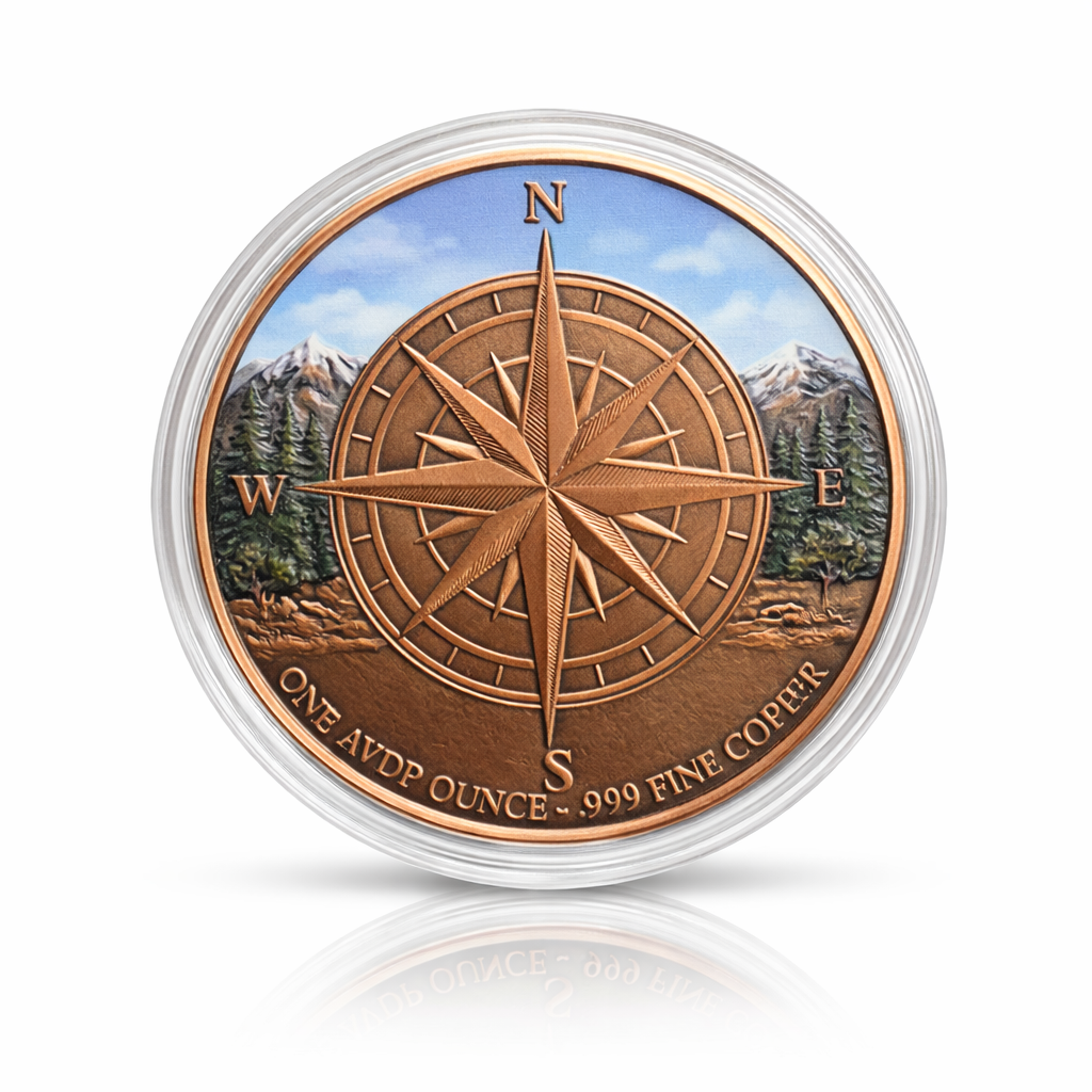 1 oz Deer Hunting .999 Copper Round