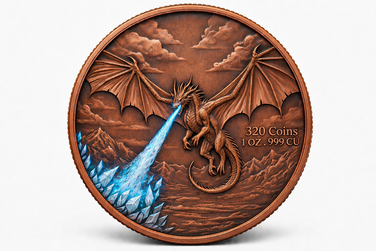 Ice Dragon 1oz Copper Boxed